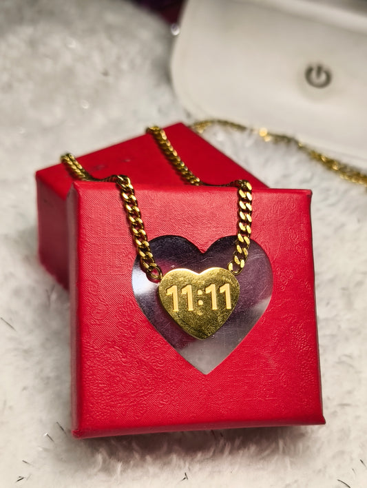 11.11 Heart shape Anti Tarnish Pendant