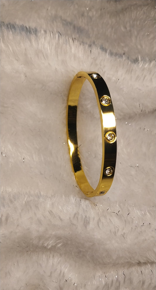 Gold Plated Kada Bracelet