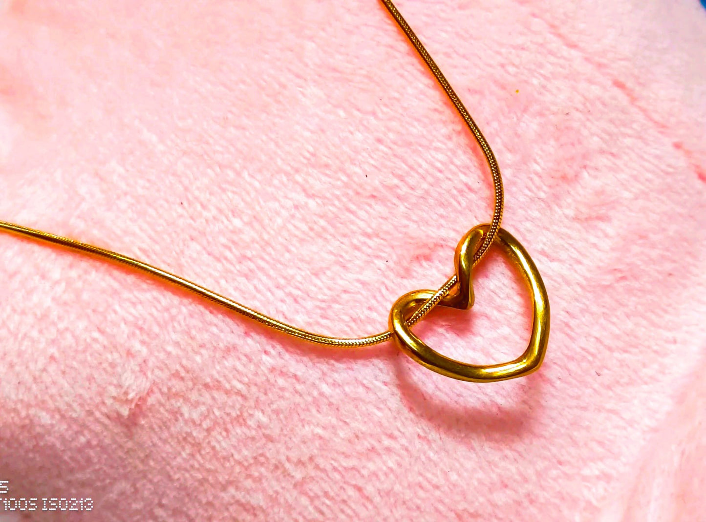 Heart Pendant Charm With Necklace