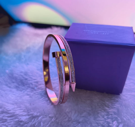 Rose Gold Nail Kada Bracelet
